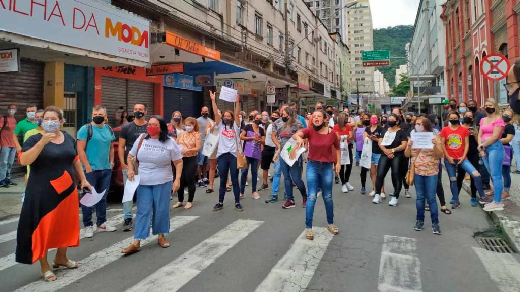 comerciantes protesto