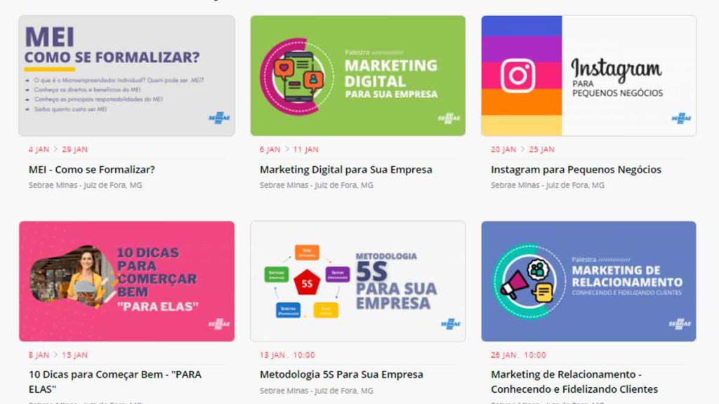 sebrae minas cursos gratuitos